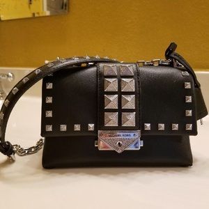 Extra-Small Studded Leather Crossbody Bag - MK
